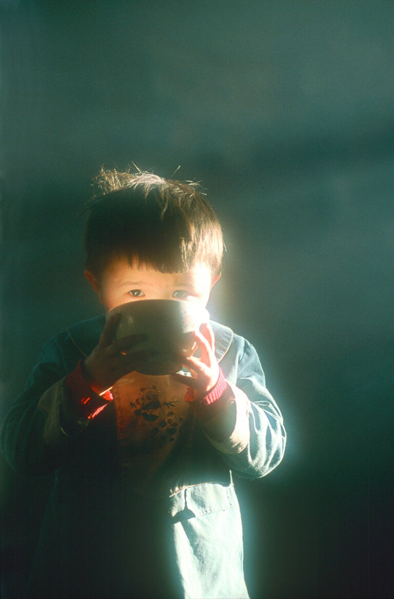 Boy Drinking Tea